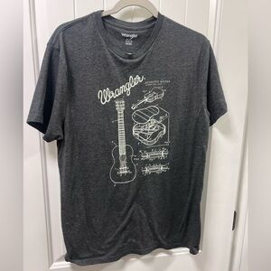 Men's size medium/ Wrangler guitar tee- gray